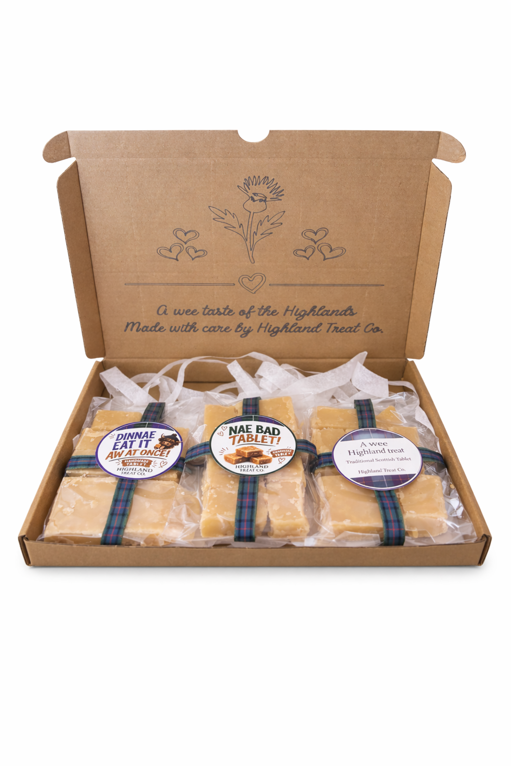 Trio of Scottish Tablet Letterbox Gift